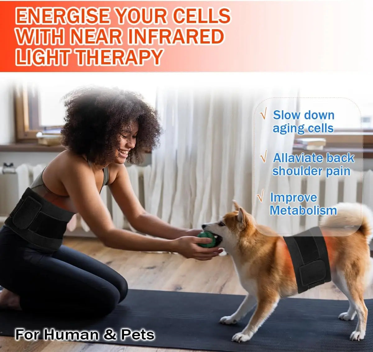 Red Light Therapy Wrap Pad For Face And Body Relief