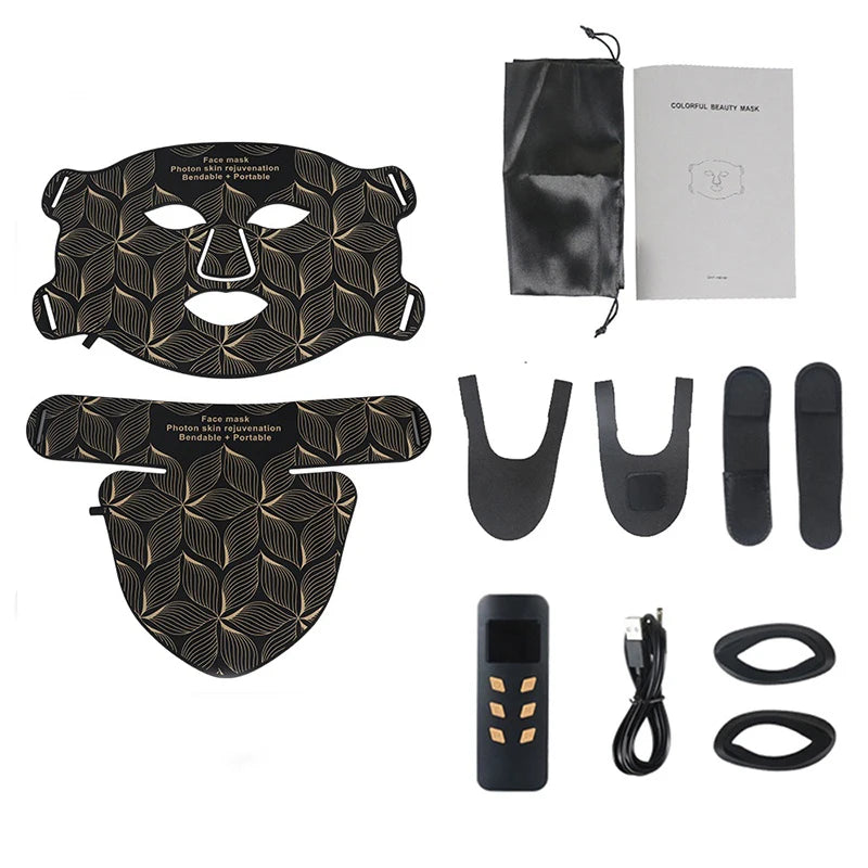 8-Color LED Face & Neck Mask – Silicone Light Therapy