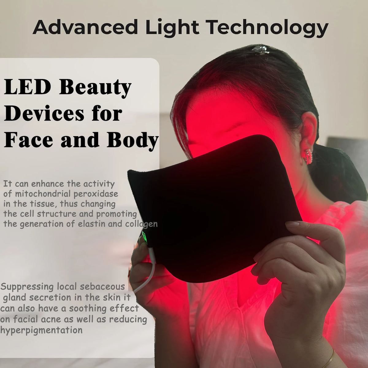 Red Light Therapy Wrap Pad For Face And Body Relief